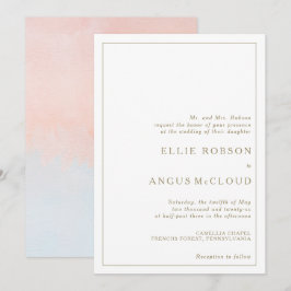 Invitación a la boda de la acuarela de verano