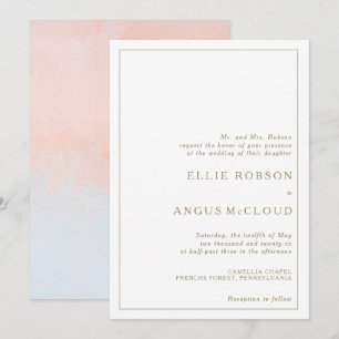 Invitación a la boda de la acuarela de verano