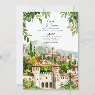 Invitación a la boda de la acuarela del Castillo d