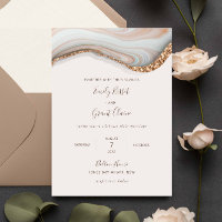 Invitación a la boda de la aglomeración de mármol