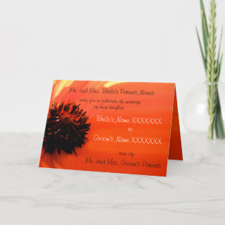 Invitación a la boda de la amapola