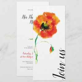 Invitación a la boda de la amapola