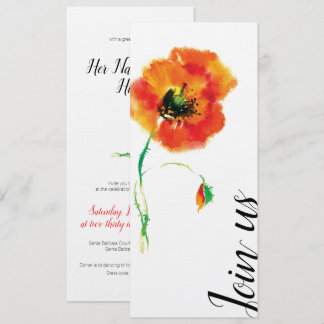 Invitación a la boda de la amapola