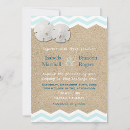 Invitación a la boda de la arena de playa