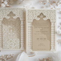 Invitación a la boda de la arquitectura de un enca