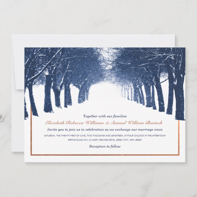 Invitación a la boda de la avenida de los árboles  (Anverso)