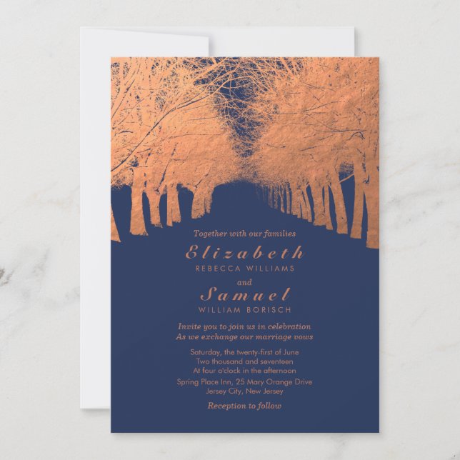 Invitación a la boda de la avenida de los Árboles  (Anverso)