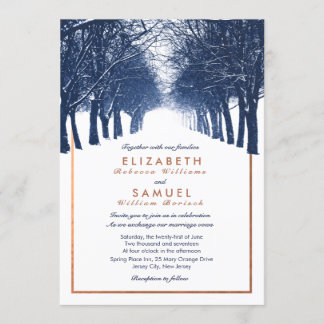 Invitación a la boda de la avenida de los árboles