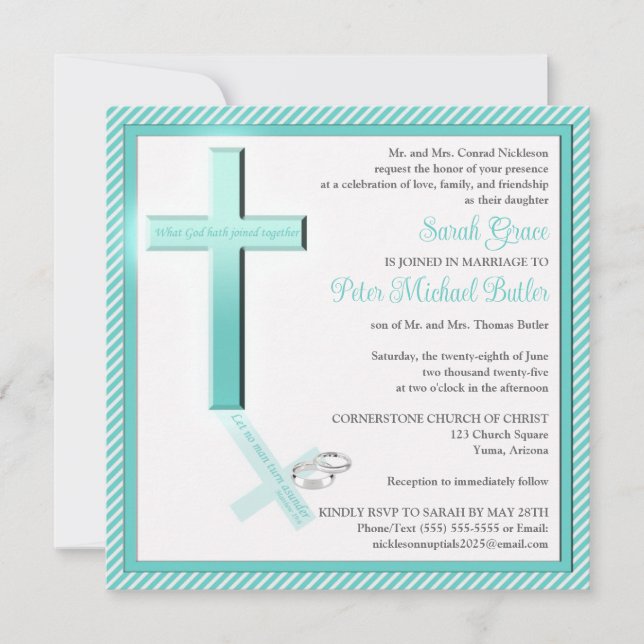Invitación a la boda de la banda de Aqua Square (Anverso)