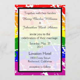 Invitación a la boda de la bandera de la bandera a