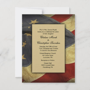 Invitación a la boda de la bandera de los Estados 