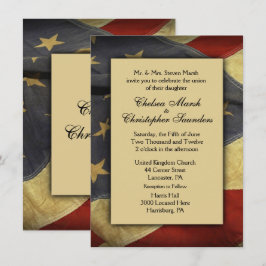 Invitación a la boda de la bandera de los Estados 