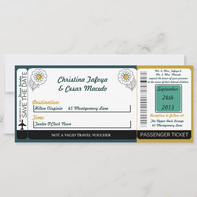 Invitación a la boda de la boda de la boda de un c (Anverso)