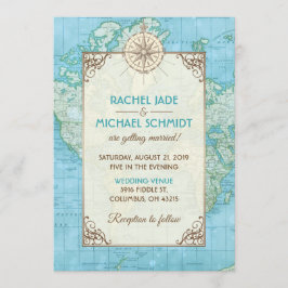 Invitación a la boda de la boda de la boda del map