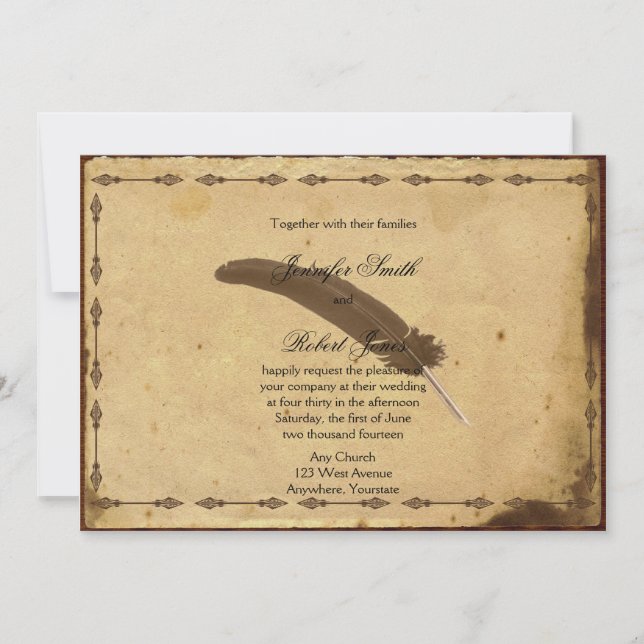 Invitación a la boda de la boda de la cacería del  (Anverso)