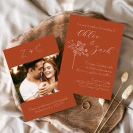 Invitación a la boda de la boda de la caída de las