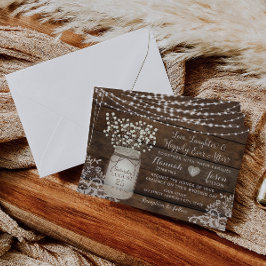 Invitación a la boda de la boda de la encaje de ma