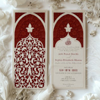 Invitación a la boda de la boda de la encaje islám