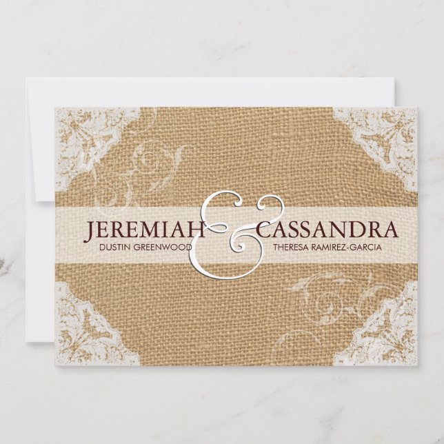 Invitación a la boda de la boda de la encina blanc (Anverso)