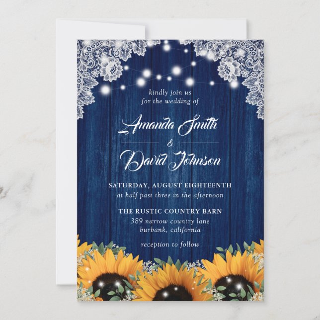 Invitación a la boda de la boda de la flor de los  (Anverso)