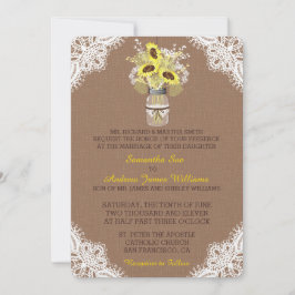 Invitación a la boda de la boda de la flor de sol 