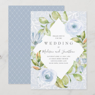 Invitación a la boda de la boda de la floración az