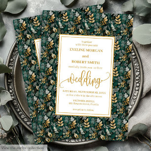 Invitación a la boda de la boda de la floración de