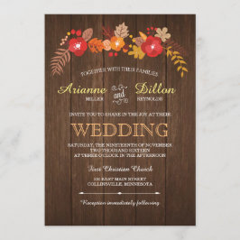 Invitación a la boda de la boda de la floración de