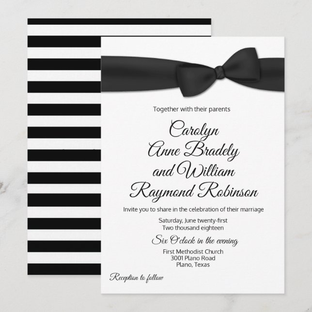Invitación a la boda de la boda de la marea de rem (Anverso / Reverso)