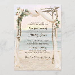 Invitación a la boda de la boda de la marea de sol