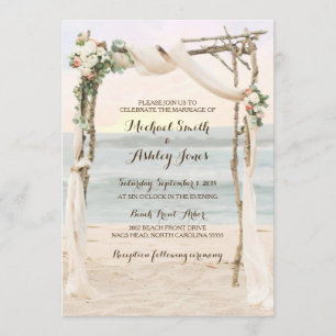 Invitación a la boda de la boda de la marea de sol