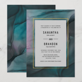 Invitación a la boda de la boda de la tinta del to