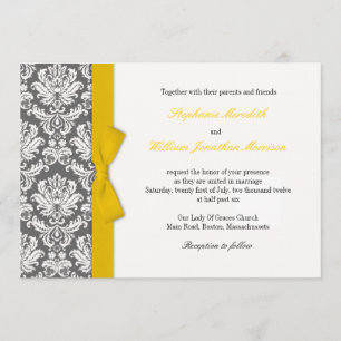 Invitación a la boda de la boda de la vaca amarill