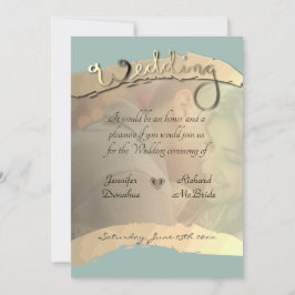 Invitación a la boda de la boda de un retrato con 