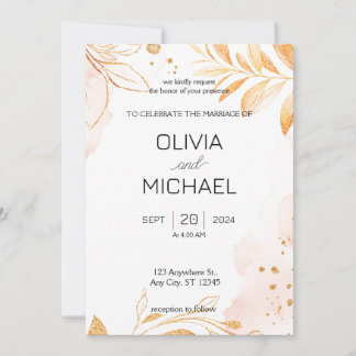 Invitación a la boda de la boda del otoño de la Rú