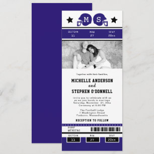Invitación a la boda de la boda del partido de fút