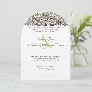 Invitación a la boda de la boda del trabajo del pá
