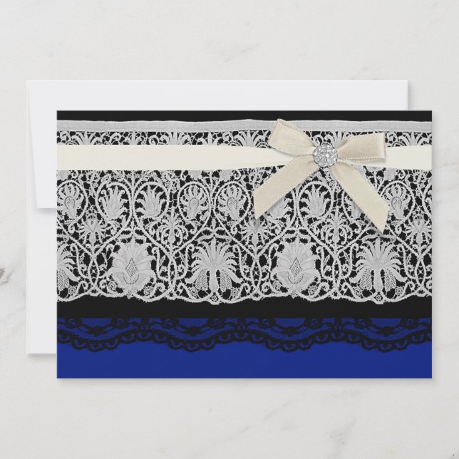 Invitación a la boda de la boda elegante de la mar (Anverso)