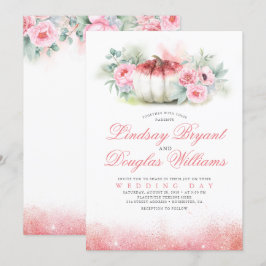 Invitación a la boda de la Bola de Calabaza Purpur