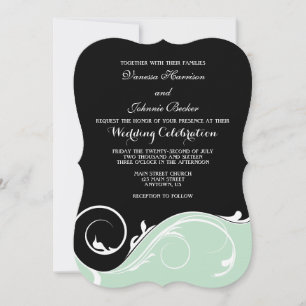 Invitación a la boda de la bota de nalga negra ver