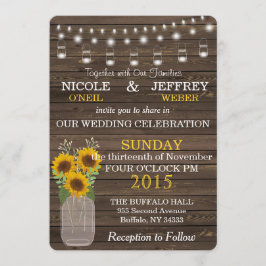 Invitación a la boda de la cadena de girasol