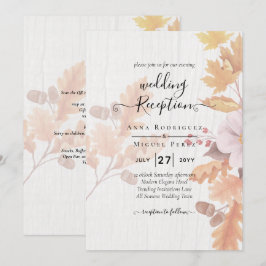 Invitación a la boda de la caída de LeahG Terracot