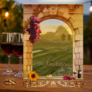 Invitación a la boda de la caída de viñas