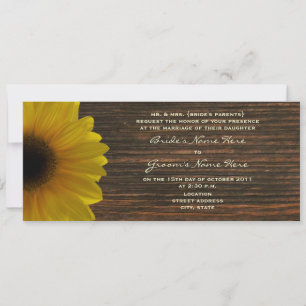 Invitación a la boda de la caída del girasol amari