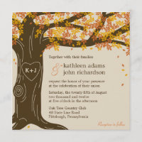 Invitación a la boda de la caída del roble