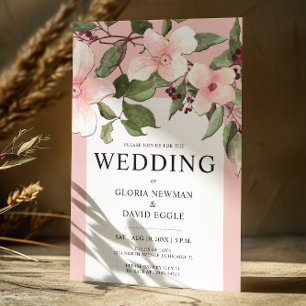 Invitación a la boda de la caída floral de la prim