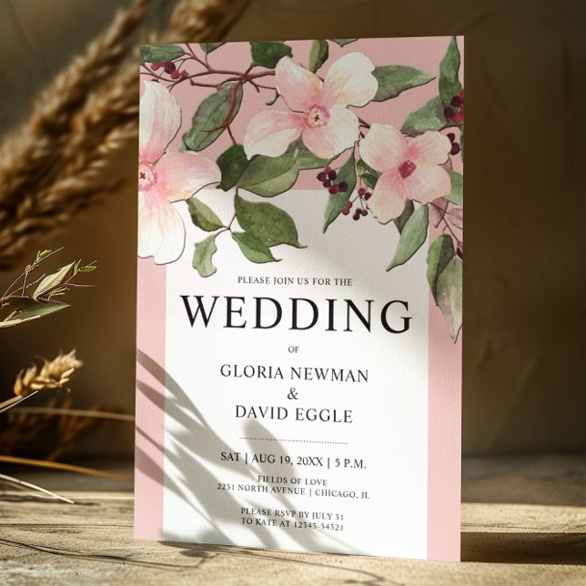 Invitación a la boda de la caída floral de la prim (Subido por el creador)