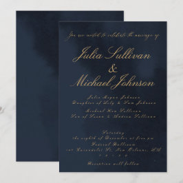 Invitación a la boda de la caligrafía de la aparie