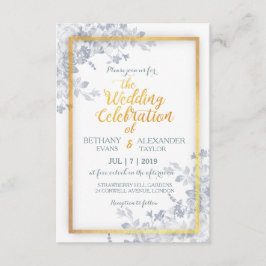 Invitación a la boda de la caligrafía del marco do