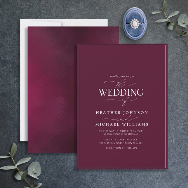 Invitación a la boda de la caligrafía moderna de B (Subido por el creador)